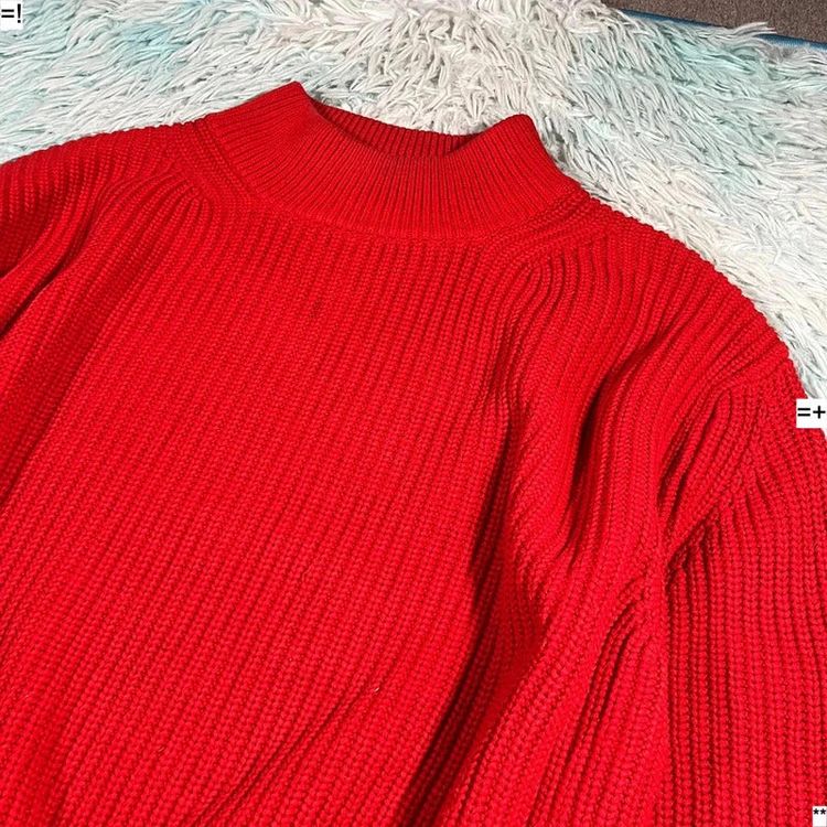 Red COS Heavy Knitted Jumper - Medium image 3