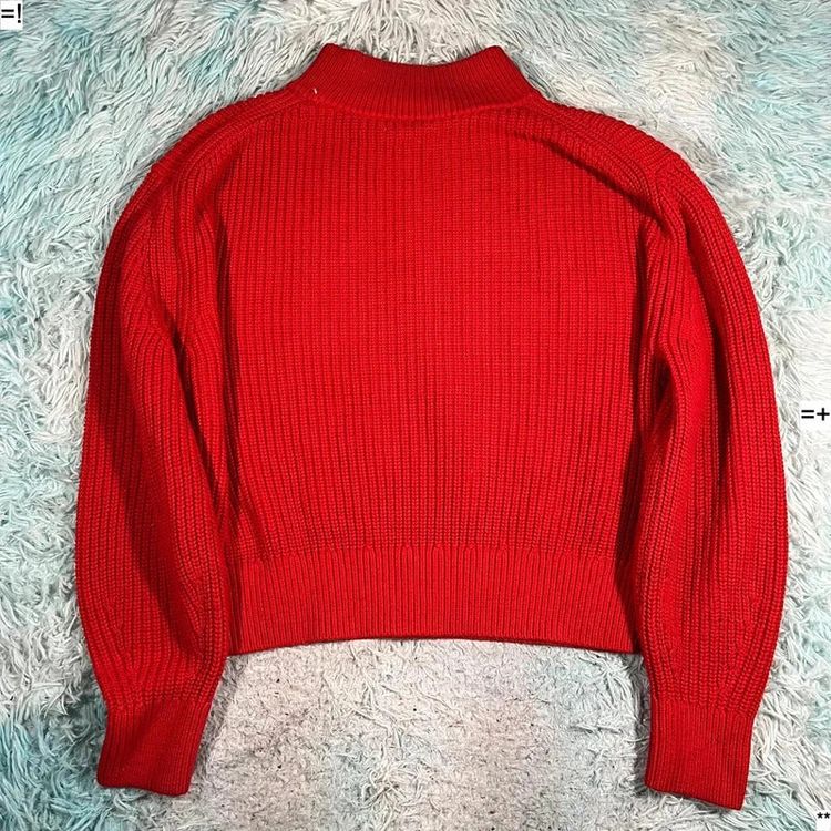 Red COS Heavy Knitted Jumper - Medium image 5
