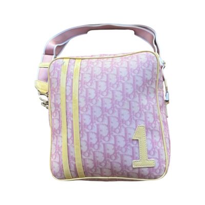 Christian Dior Pink Trotter 'No. 1' Canvas Crossbody Bag 1