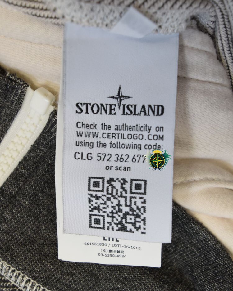Stone Island Contrast Stich Full Zip Hoodie Grey image 7