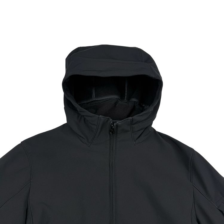 CP Company Black Soft Shell R Goggle Hooded Zipped Jacket - Medium (48) image 8