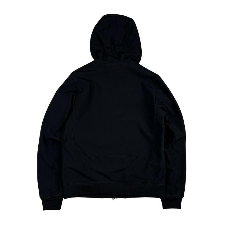 CP Company Black Soft Shell R Goggle Hooded Zipped Jacket - Medium (48) image 6