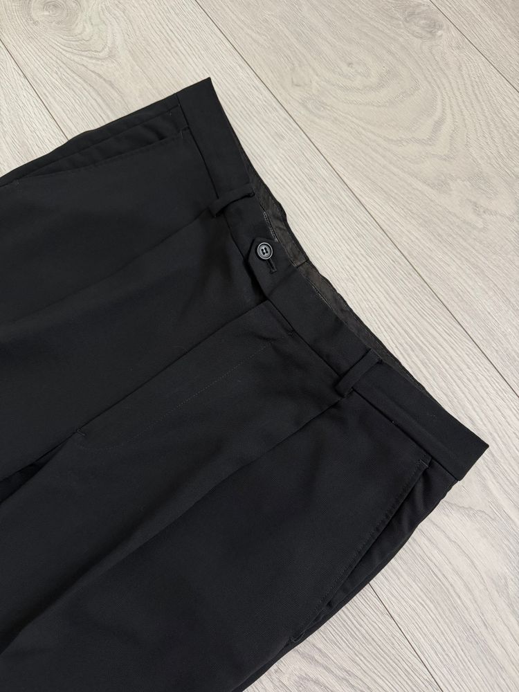 Giorgio Armani 1980s Pleated Draped Wool Pants Black - Size 35 Waist imagen 2