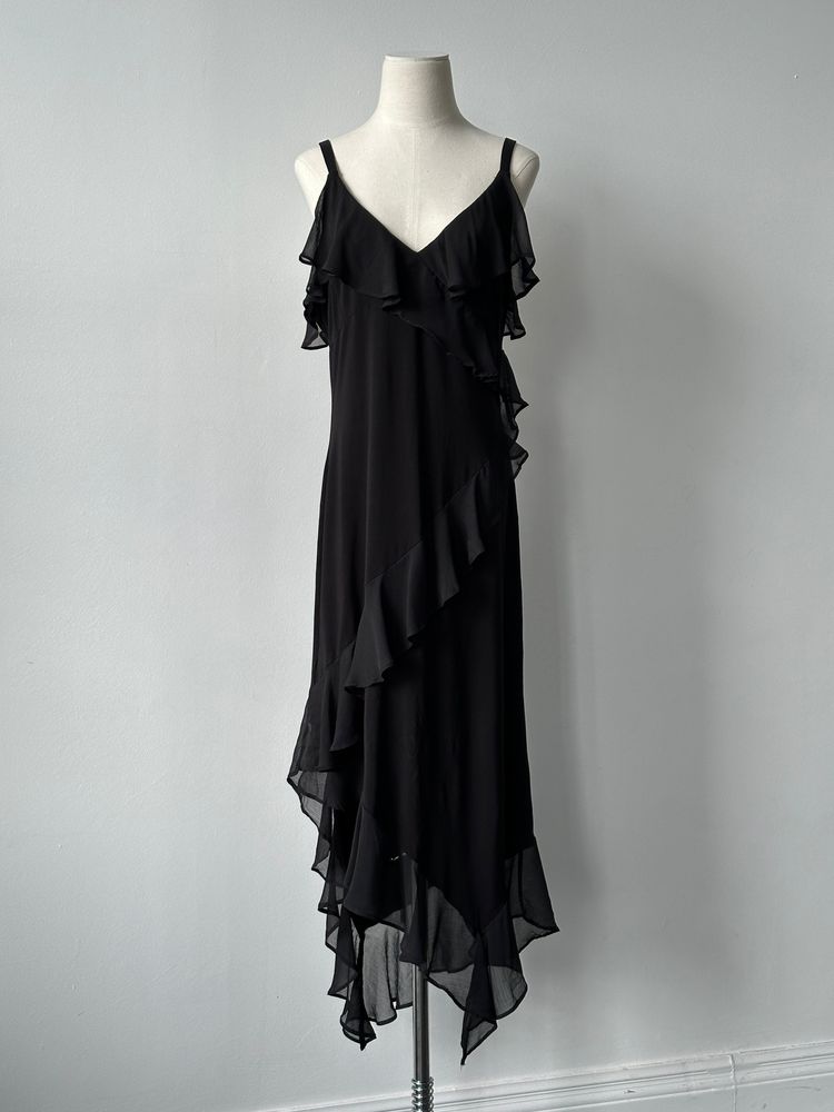 Tommy Hilfiger Asymmetric Ruffle Maxi Dress - L image 1