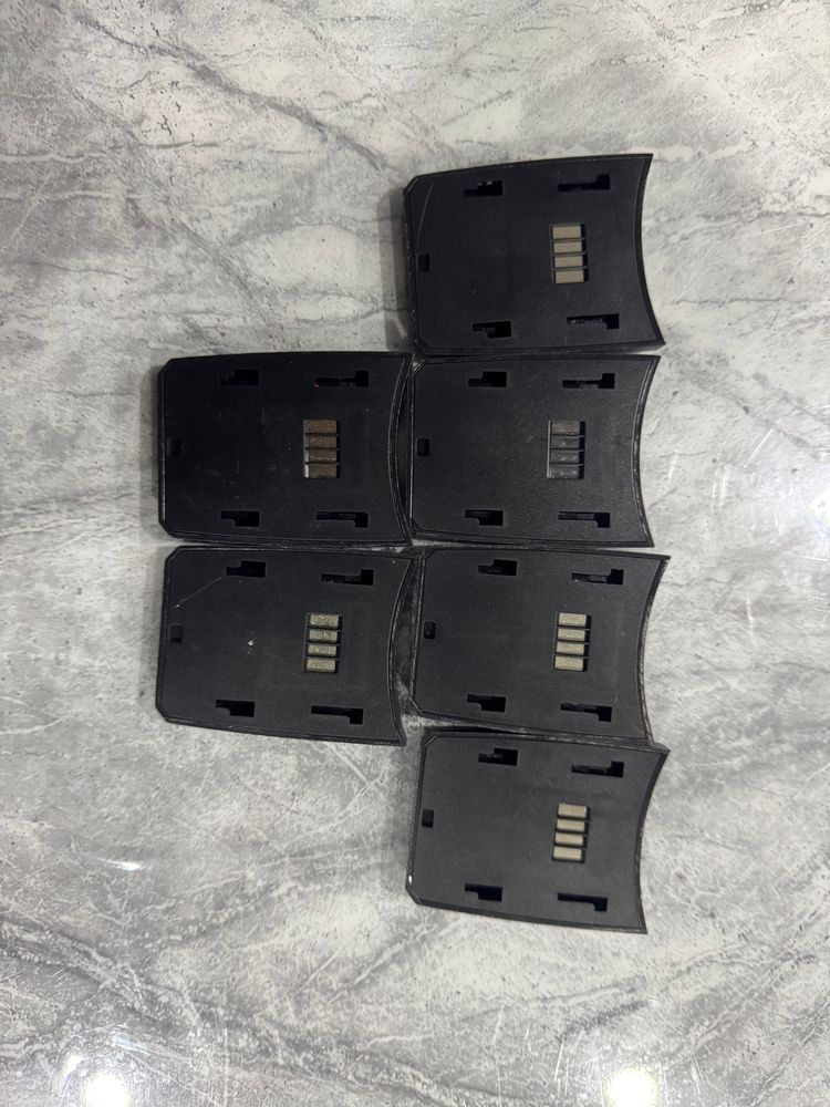 6 black plastic battery covers  2