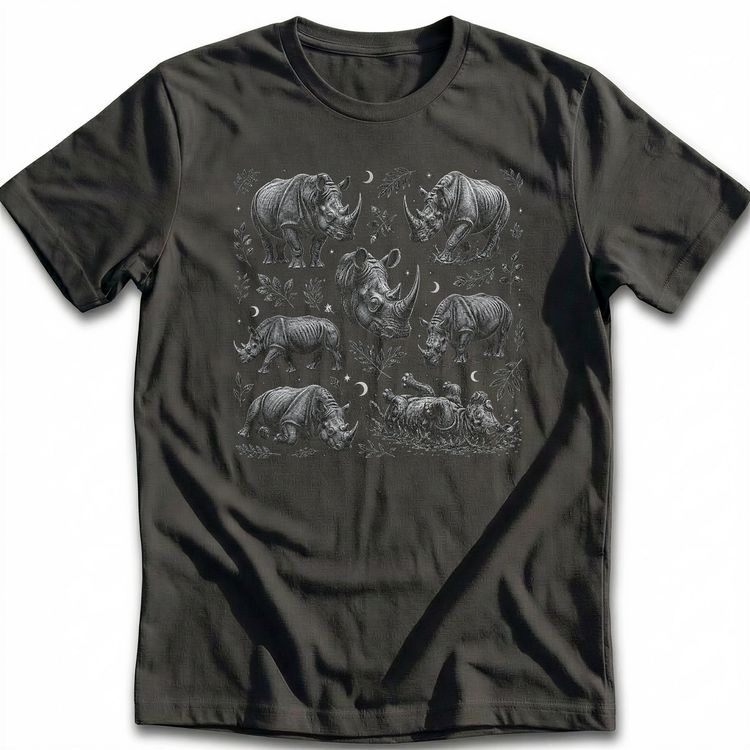 Rhino Fine Etching T-Shirt AU 4
