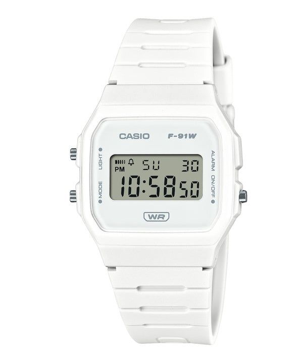 Casio Pop Digital Bio-Based White Resin Strap Quartz F-91WB-7A Unisex Watch image 1