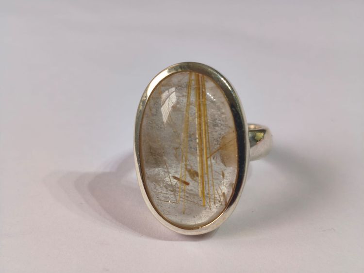 Other Anillo ajustable plata de LEY 925 - CUARZO RUTILADO-MAXIMA TALLA 17 product image
