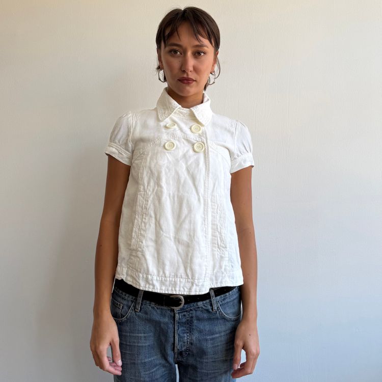 Immagine di Kenzo white short sleeve peacoat - Size S 1