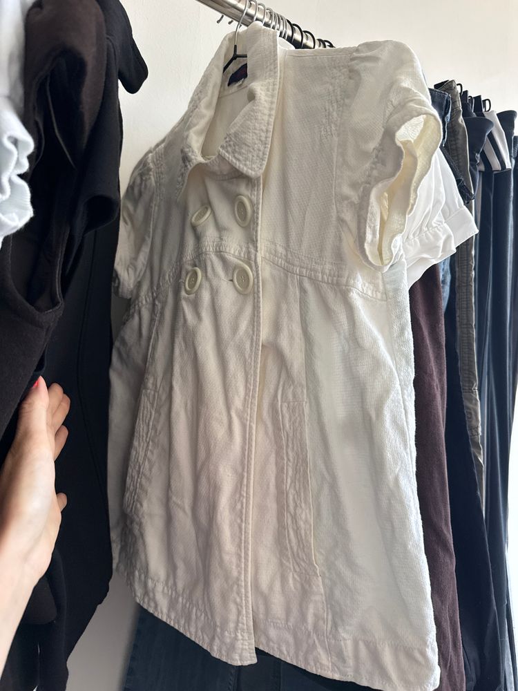 Kenzo white short sleeve peacoat - Size S image 1