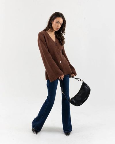Oogmay Black Leather Shoulder Bag