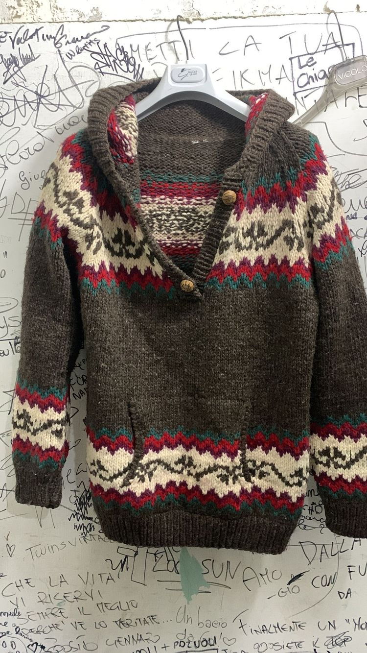 Knit Sweater With Hood