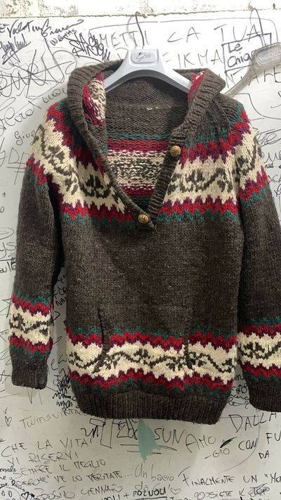 Knit Sweater With Hood
