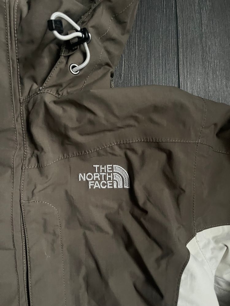 Brown and Beige Hyvent North Face Raincoat image 2
