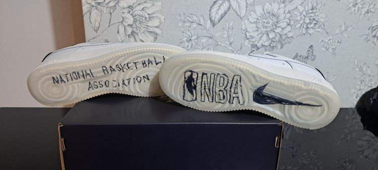 Nike Air Force 1 07 NBA UK6.5 EUR 40.5 Phantom Black White Brand New Full Box image 5