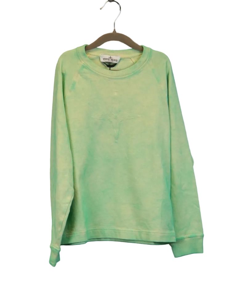 Stone Island Kids Dust Treatment Crewneck Sweatshirt Green image 1