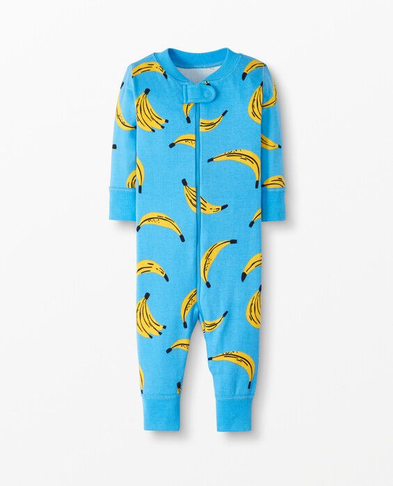 Banana Republic Hanna Andersson Organic Cotton Baby Zip Sleeper In Blue Banana product image