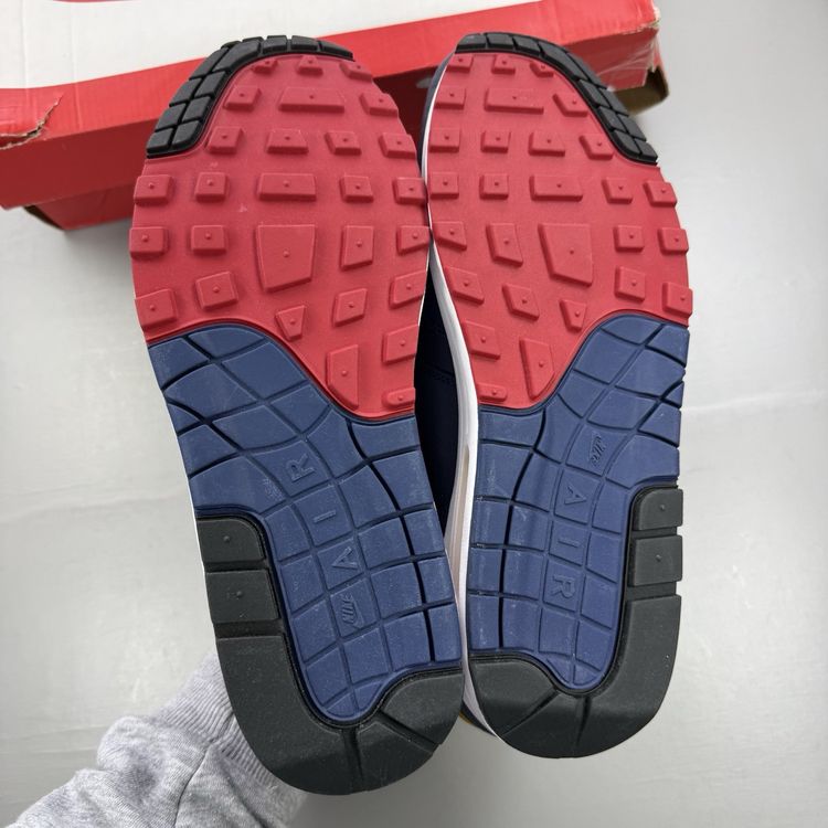 Immagine di Nike Air Max 1 Size UK 8 Snow Beach Blue Red Yellow Men's Trainers 875844-403 8