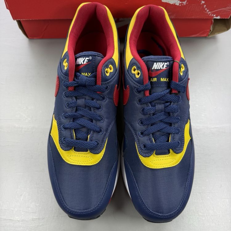 Immagine di Nike Air Max 1 Size UK 8 Snow Beach Blue Red Yellow Men's Trainers 875844-403 2