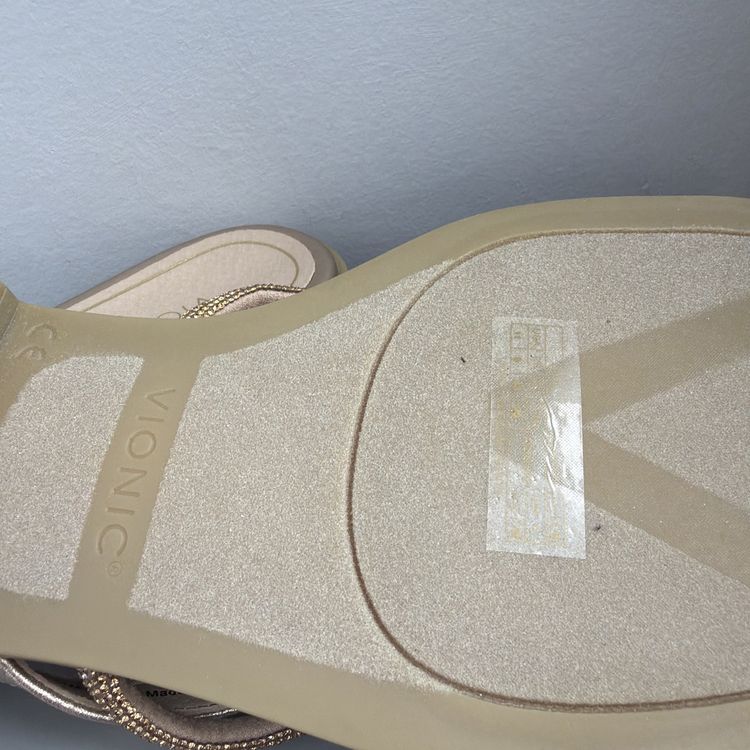 Vionic Prism (with arch support) Gold leather sandals UK 9 RRP £110 BNIB image 4