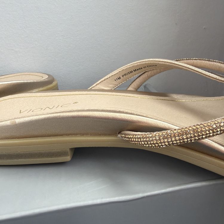 Vionic Prism (with arch support) Gold leather sandals UK 9 RRP £110 BNIB image 3