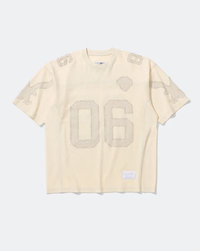 Cream Short Sleeve T-Shirt With 06 Print