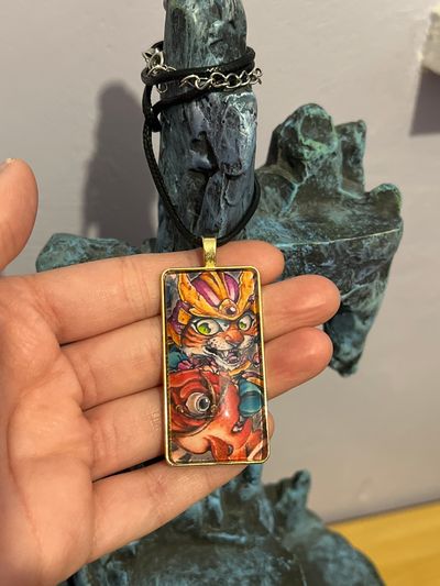 BEAUTIFUL COLOURFUL GLASS NECKLACE NECKLACE HANDMADE