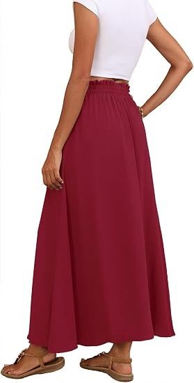 Red Maxi Skirt image 4