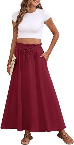 Red Maxi Skirt image 2