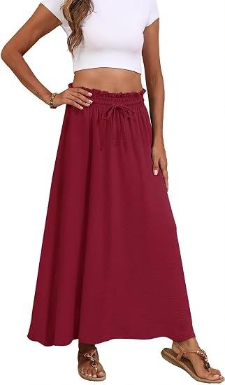 Red Maxi Skirt image 5