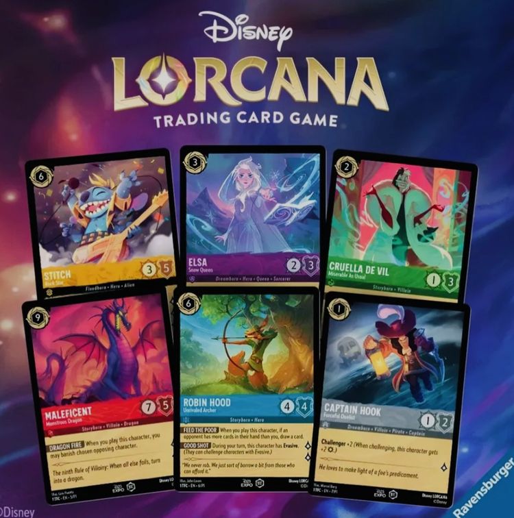 Disney Lorcana Trading Card Game Cards 100 carte