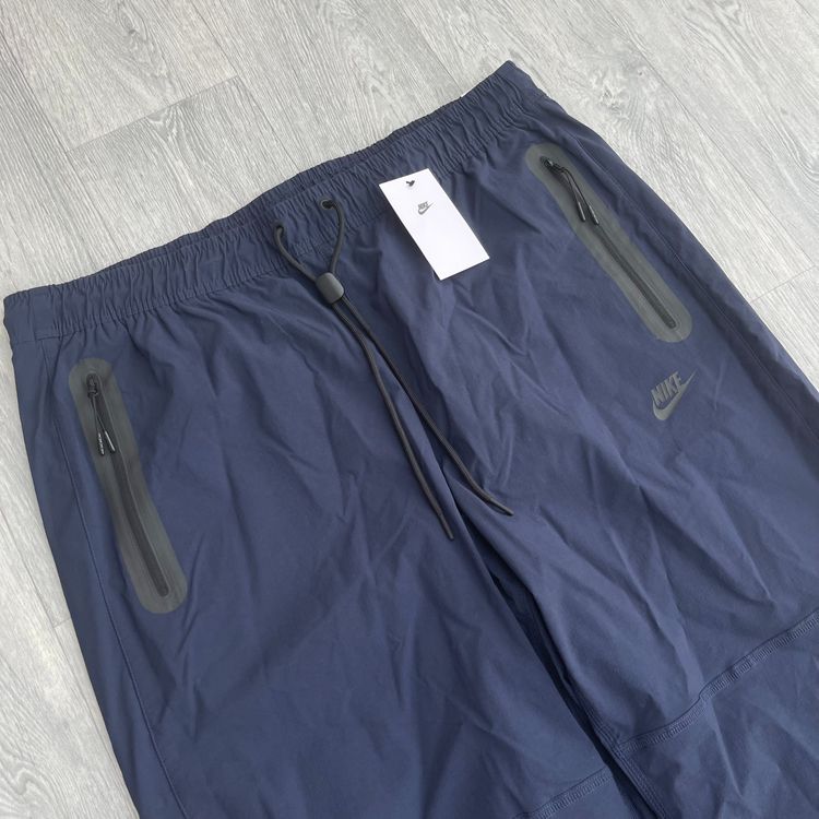 Nike Tech Woven Cargo Tapered Track Pants Bottoms Open Hem Cactus - Obsidian Navy 2