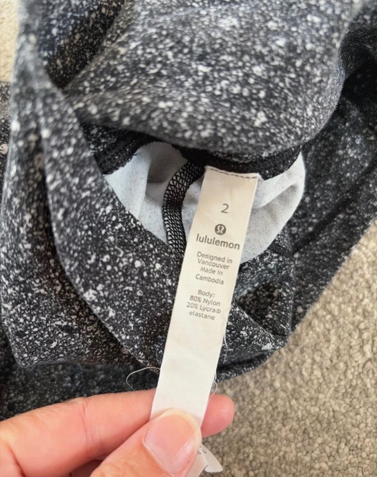 Immagine di Dark Grey Speckled Lululemon Leggings UK 10 5