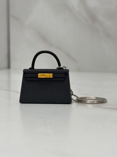 Custom made Black hermes Handbag Keychain