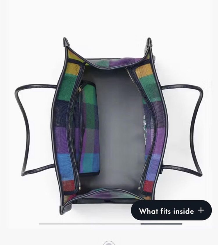 Immagine di Kate Spade Ella Extra Large Rainbow Pride Mesh Bag Tote Zip Top Bnwt £425 3