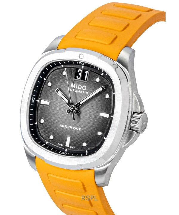 Mido Multifort TV Big Date Rubber Strap Grey Dial Automatic M049.526.17.081.00 100M Men's Watch 2