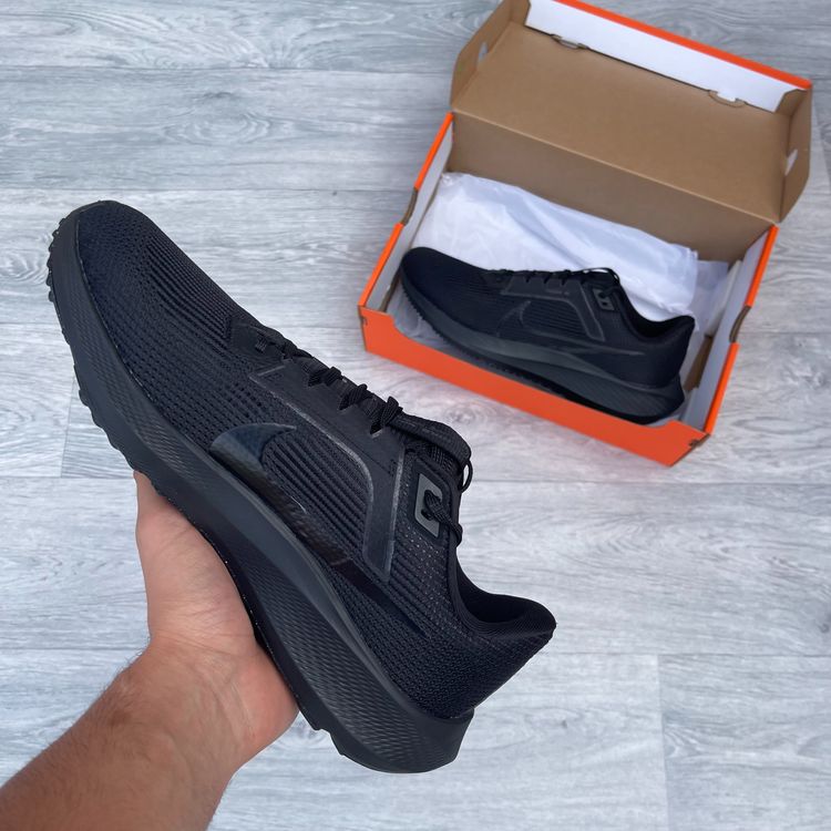 Nike Air Zoom Pegasus 40 Running Gym Trainers - Triple Black [DV3853-002] image 3