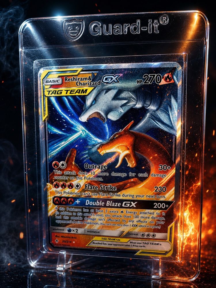 Reshiram & Charizard Gx Trading Card NM image 1