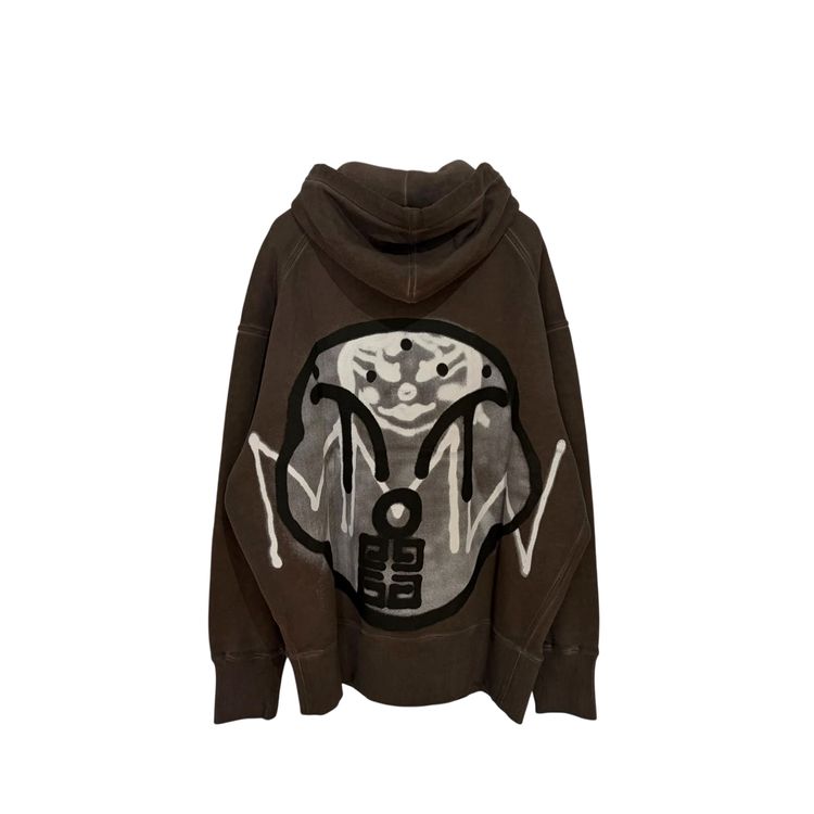 Givenchy x Chito Khaki Dog Graffiti Oversized Hoodie image 2