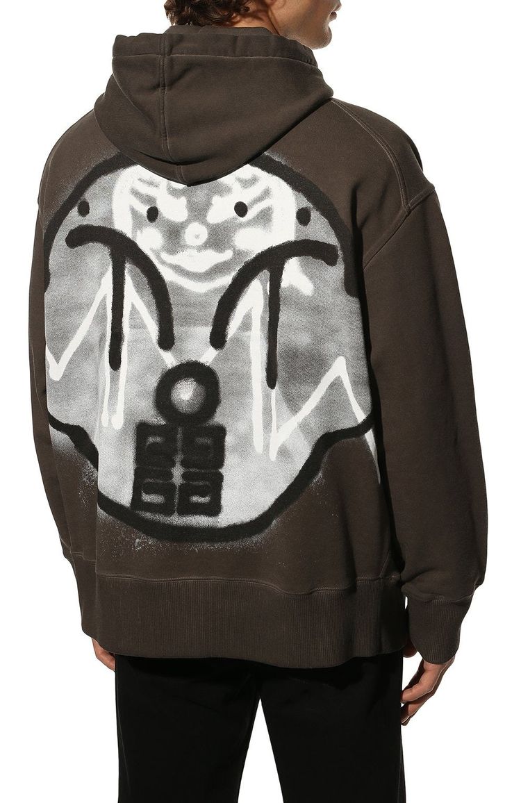Givenchy x Chito Khaki Dog Graffiti Oversized Hoodie image 5