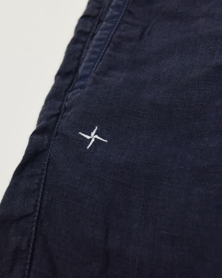 Immagine di Stone Island Stellina Linen Shorts Navy Blue 3