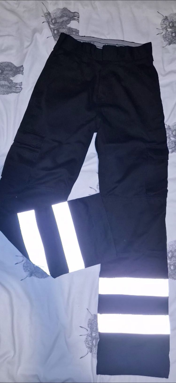 Veltuff Black Work Trousers With Reflective Stripes image 2