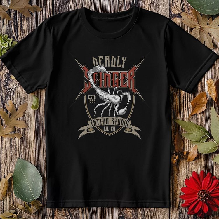 Deadly Stinger Tattoos T-Shirt image 1