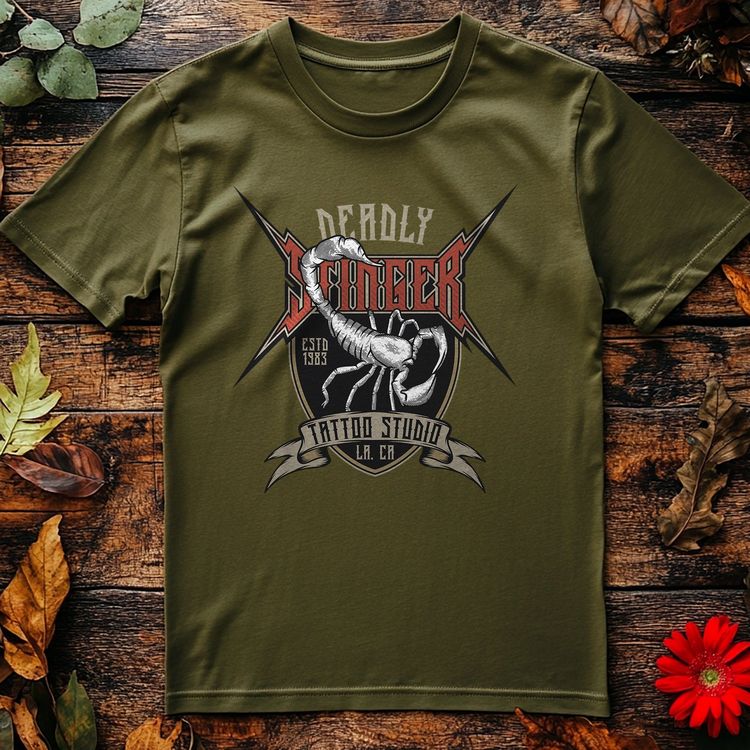 Deadly Stinger Tattoos T-Shirt image 3