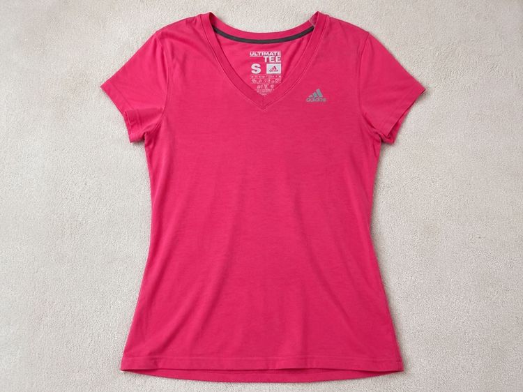 Adidas Pink V-Neck T-Shirt image 2