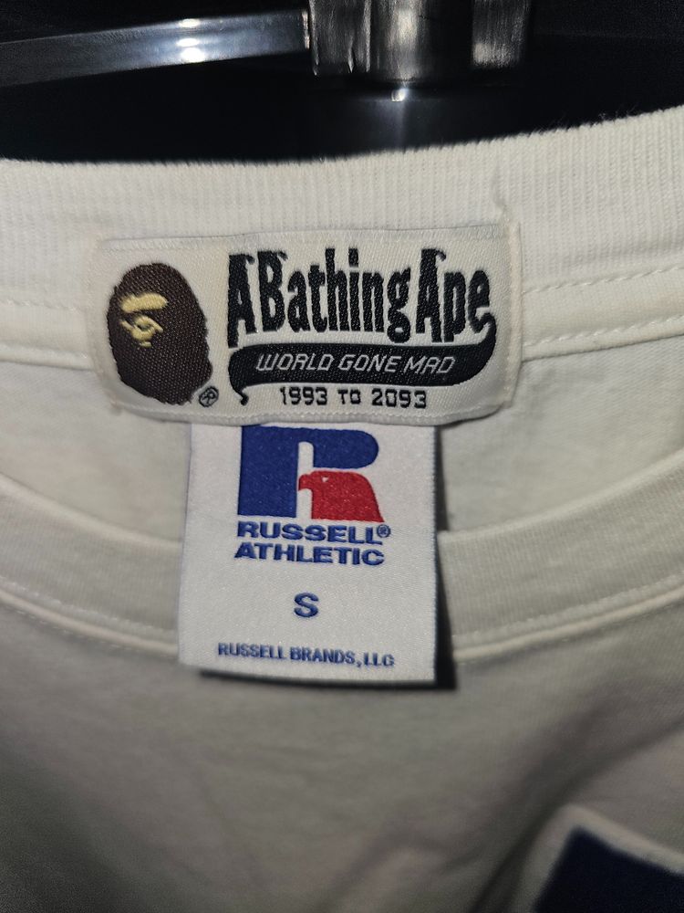 A Bathing Ape X Russell Athletic White T-Shirt imagen 2