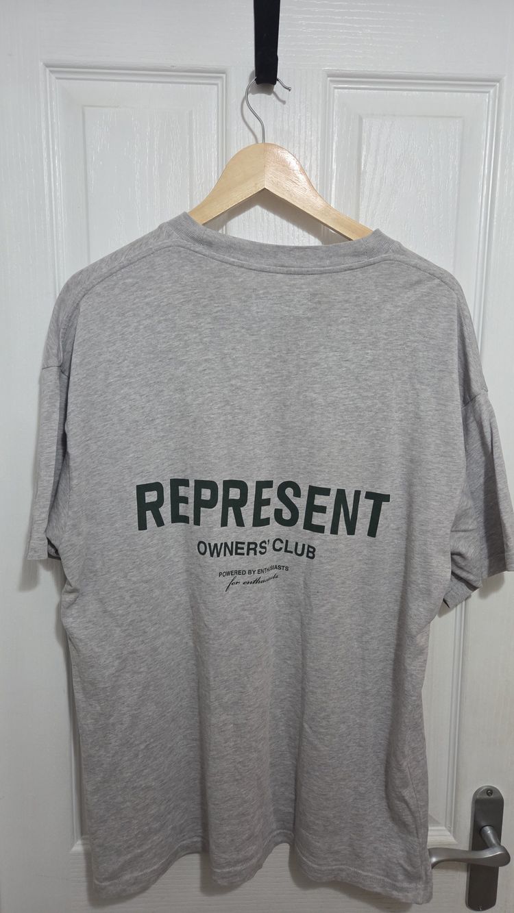Represent Grey T-Shirt With Text Print Medium image 1
