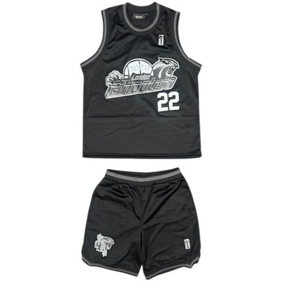 Trapstar Shooters Basketball Vest/Shorts Set Blackout