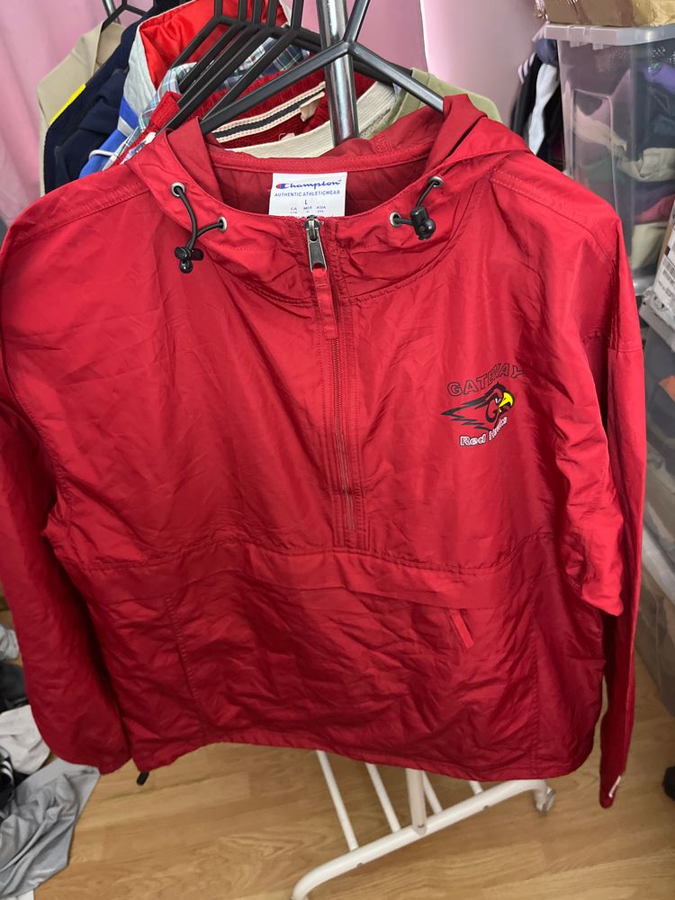 Champion Champion Red Hooded Windbreaker Jacket product image