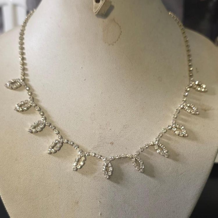 Silver-Tone Rhinestone Necklace image 5